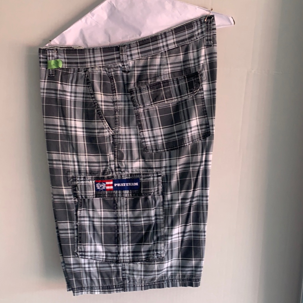 Phat Farm Brand Mens Shorts BlueGrey Size 40 100 CottonA30